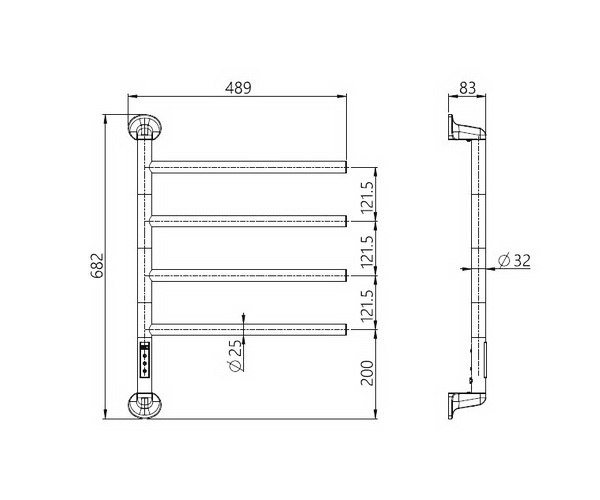 полотенцесушитель ALLEN BRAU LIBERTY 489х682